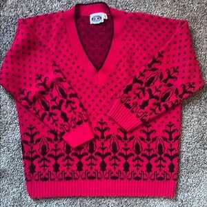 Vintage Pink and Black Sweater